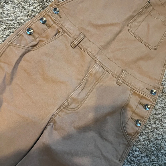 BDG by Urban Outfitters tan overalls size small straight leg - Picture 2 of 7